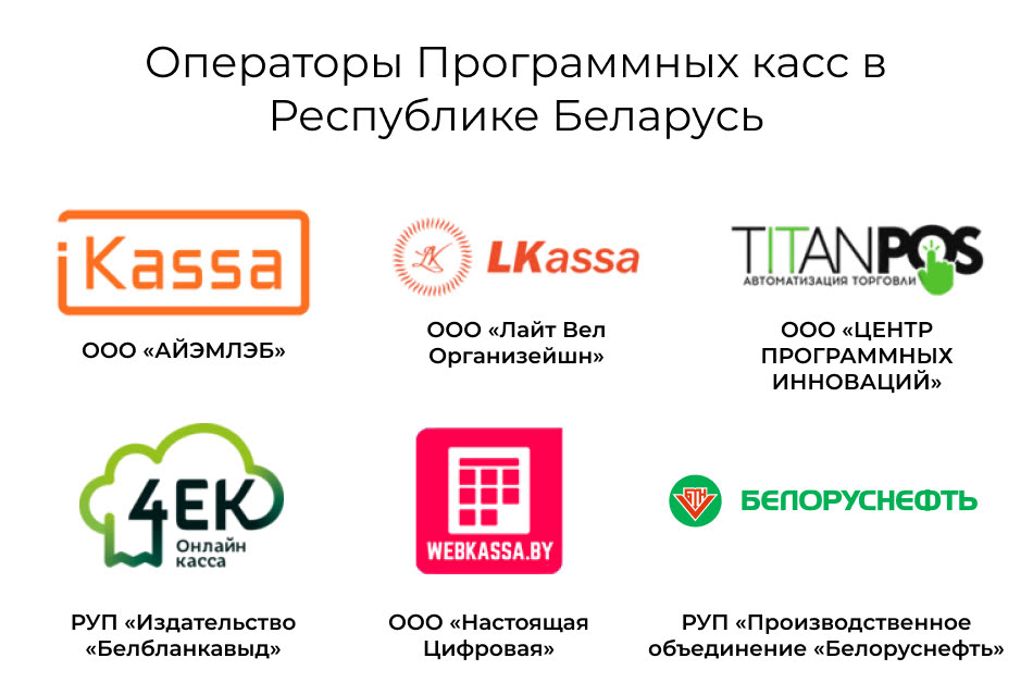 Операторы программных касс в РБ